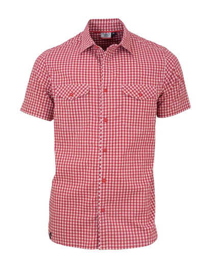 Maul Wander-Freizeit Kurzarmhemd Steinfalk 1/2 Karo rot Herren